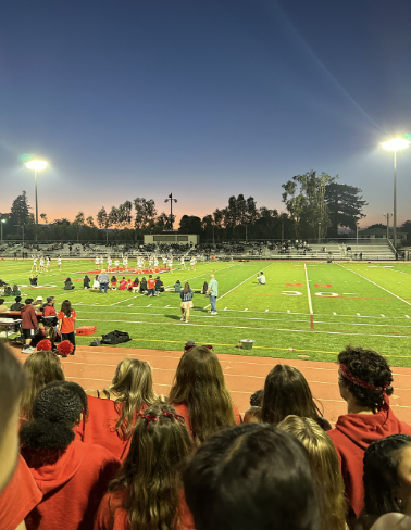 Friday night football game captured by NDB students attending